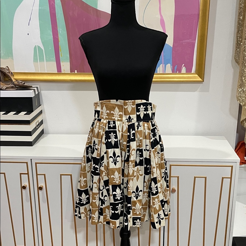 Trashy Diva Black and Tan A-Line Skirt